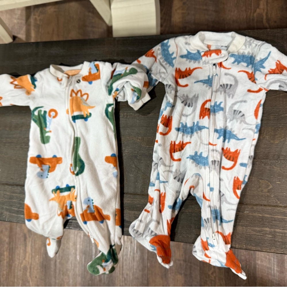 Dinosaur Print Kids One Piece Pajamas